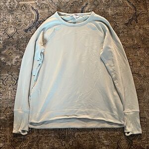 Athleta Luxe Sage Green Sweatshirt Size Small Fleece Inside